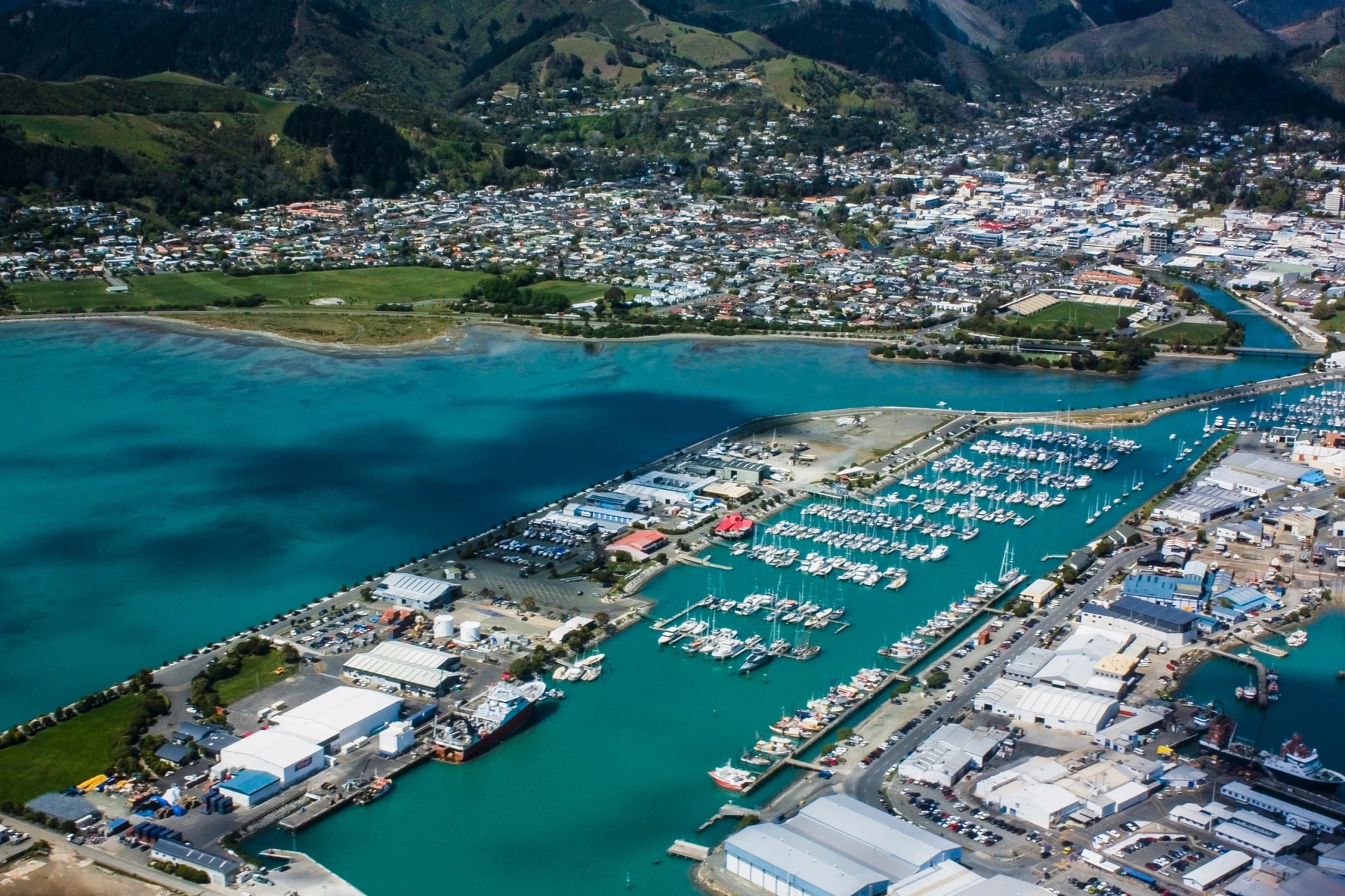 Picton harbour from above