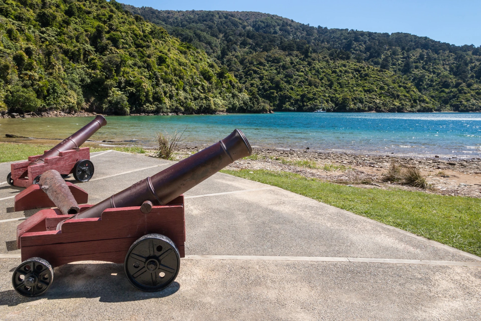 Historic cannon at Ship Cove