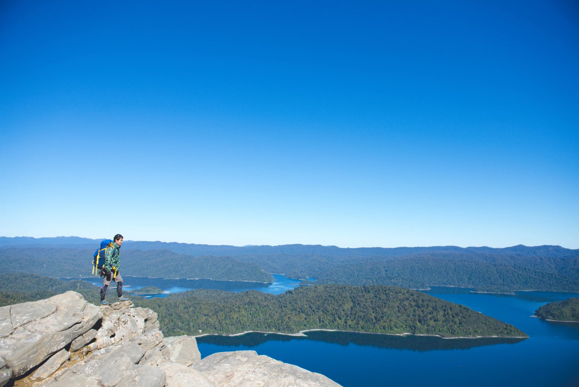 Four huts and five campsites sit along the shore of Lake Waikaremoana, all of them booked ahead all year
