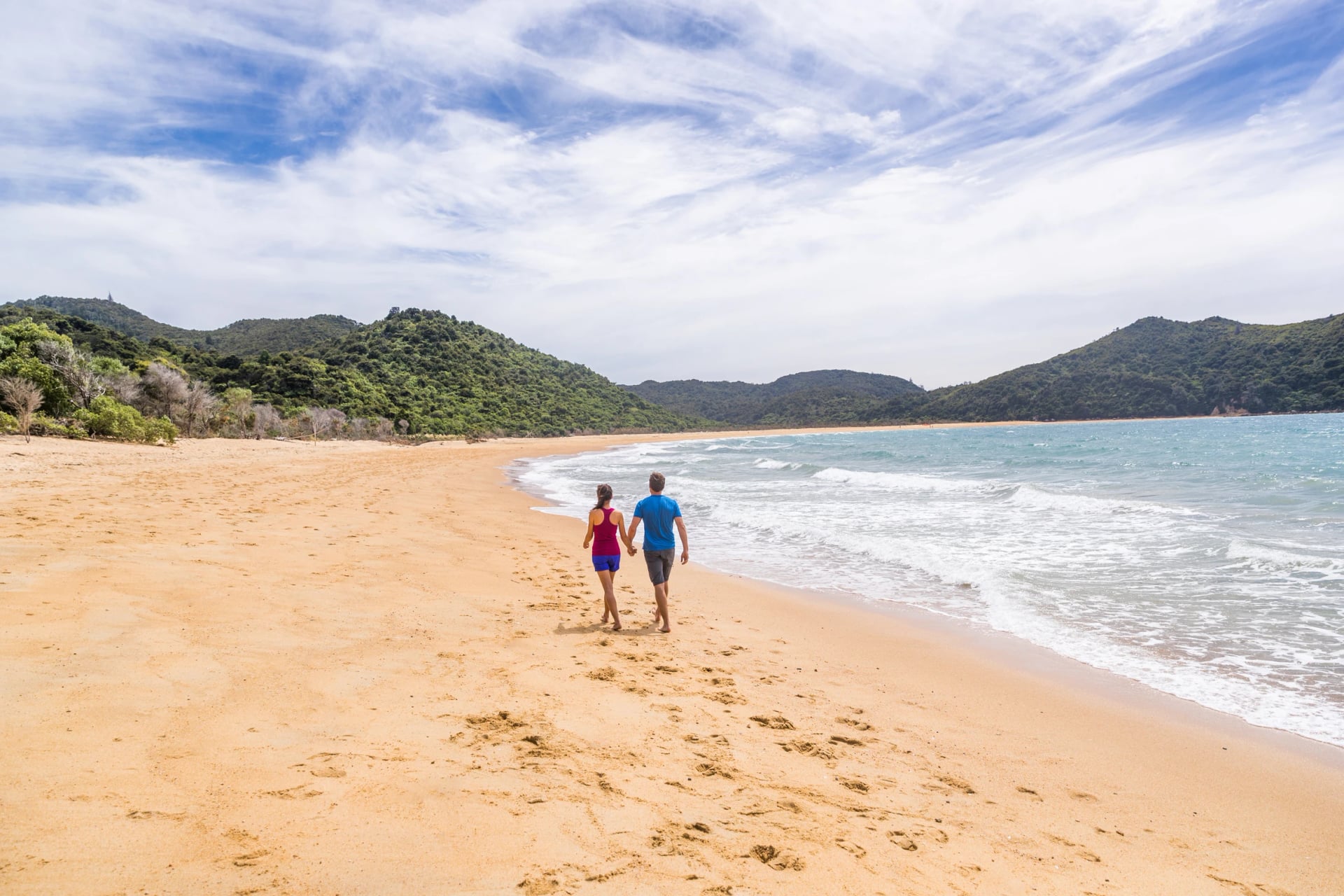Water taxis call at the main Abel Tasman beaches, so any walking day can be cut short by boat