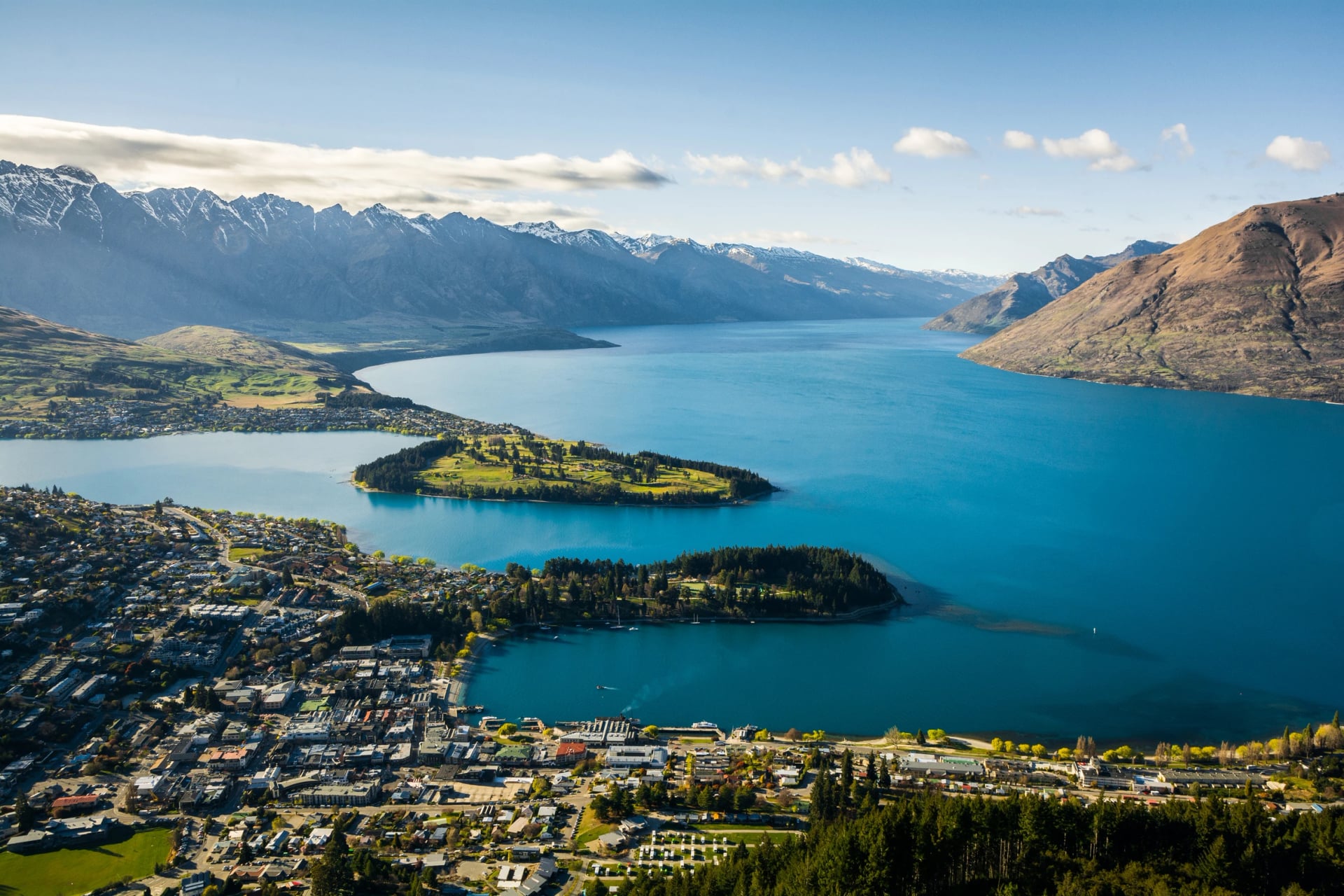 Queenstown has the closest airport to the Fiordland tracks, about two hours by road from Te Anau