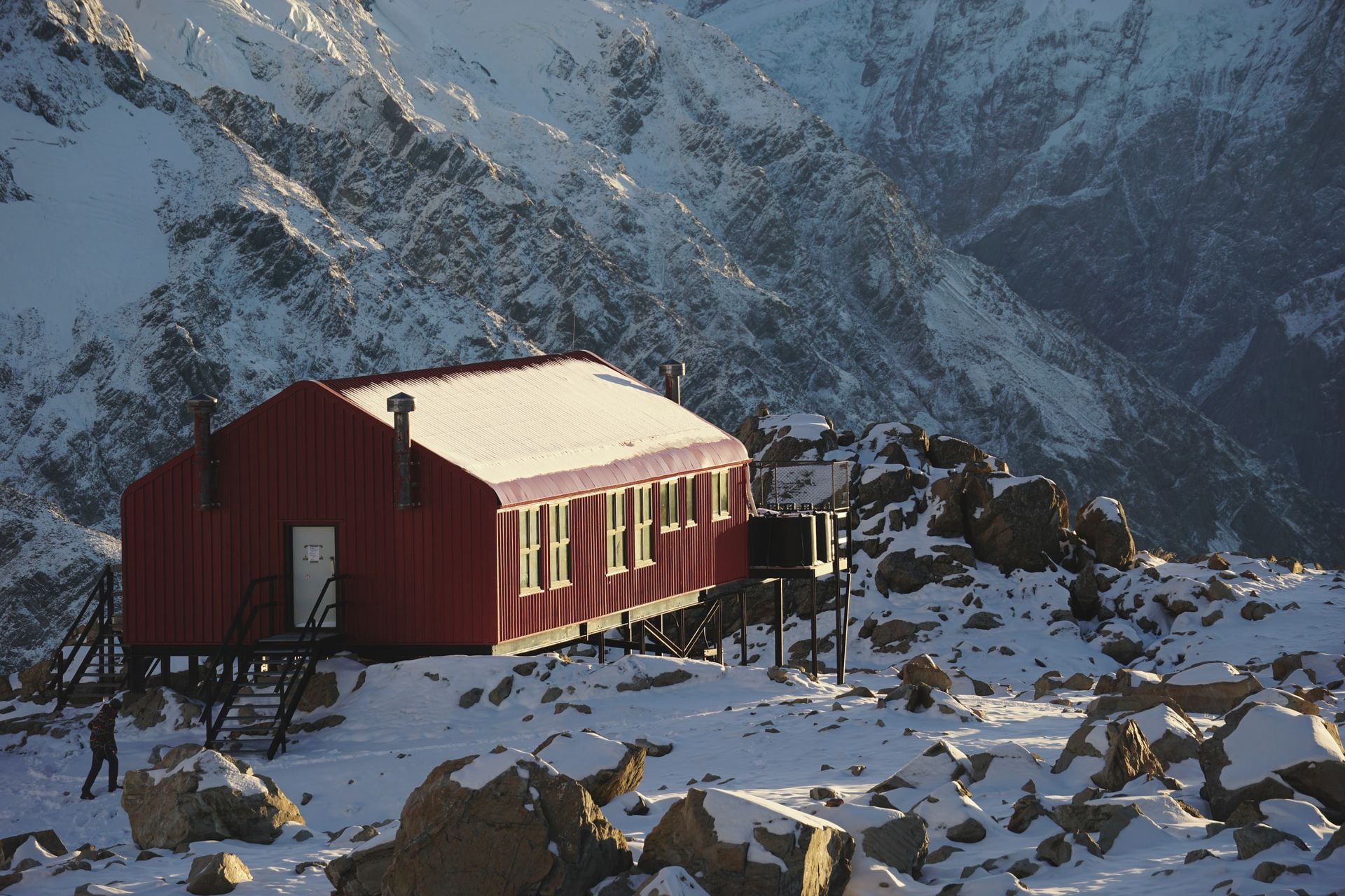 Expect snow around the alpine huts in any month of the year